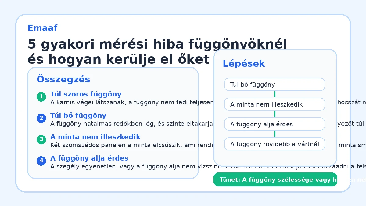 5 gyakori mérési hiba függönyöknél és hogyan kerülje el őket