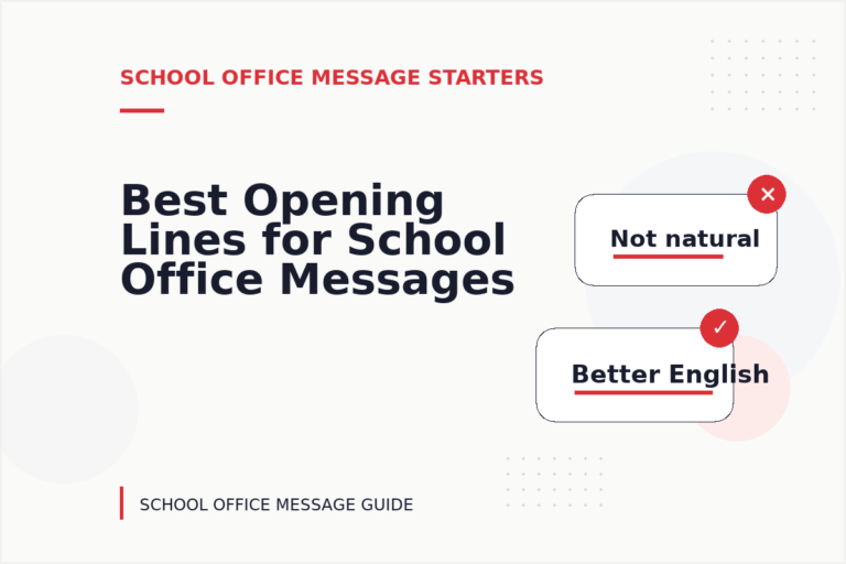 Best Opening Lines for School Office Messages