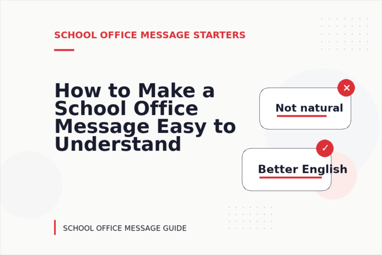 How to Make a School Office Message Easy to Understand