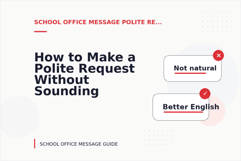 How to Make a Polite Request Without Sounding Demanding in School Office Message English