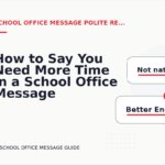 How to Say You Need More Time in a School Office Message
