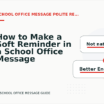 How to Make a Soft Reminder in a School Office Message