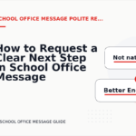 How to Request a Clear Next Step in School Office Message English