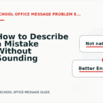 How to Describe a Mistake Without Sounding Rude in School Office Message English