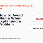 How to Avoid Blame When Explaining a Problem in School Office Message English