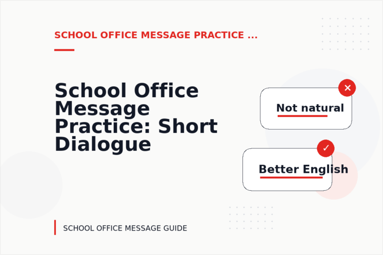 School Office Message Practice: Short Dialogue Examples