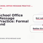 School Office Message Practice: Formal and Friendly Versions