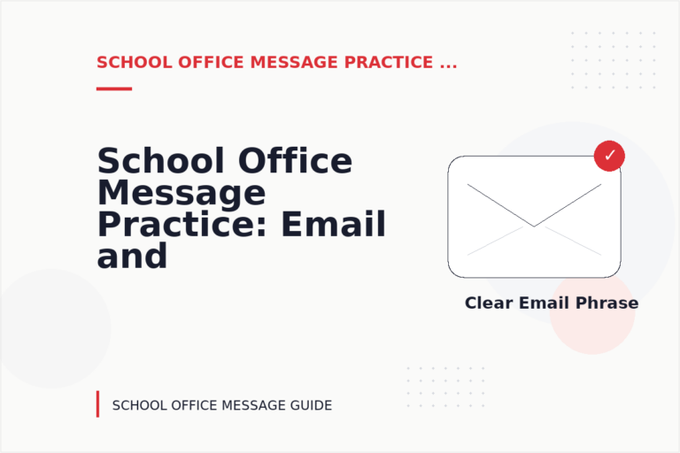 School Office Message Practice: Email and Message Examples