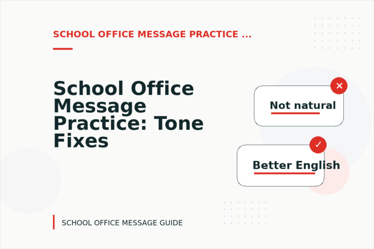 School Office Message Practice: Tone Fixes for Real Situations