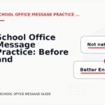 School Office Message Practice: Before and After Corrections