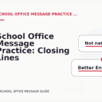School Office Message Practice: Closing Lines and Follow-Ups